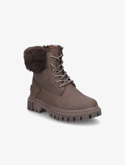 Boots fourrées à fourrure synthétique - Marron - 2