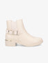 Bottines à boucle stylisée - Beige - 1