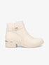 Bottines en simili à boucle métallique - Beige - 5