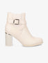 Bottines à talon et sangles croisées - Beige - 5