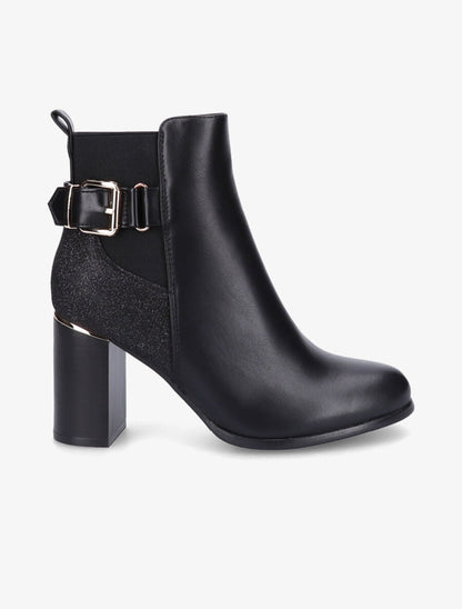 Bottines à contrefort pailleté - Noir - 5
