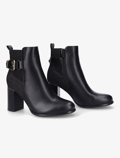 Bottines à contrefort pailleté - Noir - 4