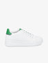 Tennis à contrefort contrastant - Blanc/vert - 1