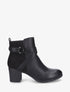 Bottines à talon et sangles croisées - Noir - 1