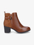 Bottines bi-matière unies - Camel - 1