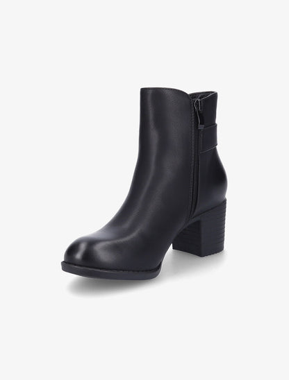 Bottines élastiquées à talon - Noir - 3