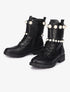 Bottines en simili à brides perlées - Noir - 5