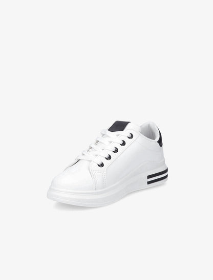 Tennis classique en simili - Noir/blanc - 3
