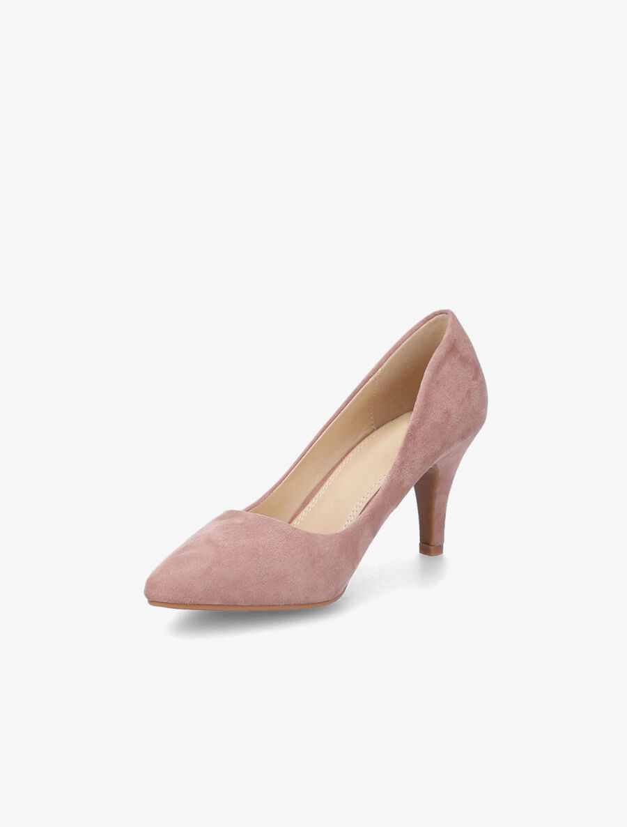 Escarpins pointus en suédine - Rose poudré - 3