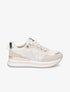 Baskets imprimé lettres irisées - Beige - 1