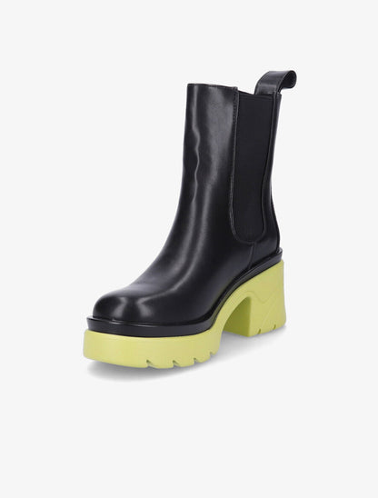 Boots crantées à semelle plateforme - Vert anis - 3