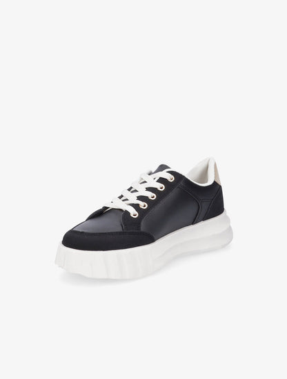 Sneakers à liseré pailleté - Noir - 3