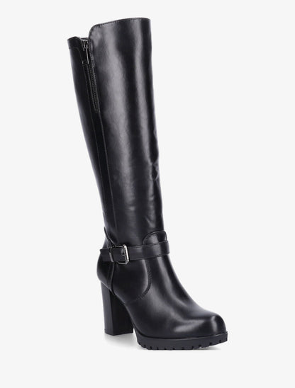 Bottes à talon et zip - Noir - 2