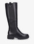 Bottes élastiquées à semelles crantées - Noir - 1