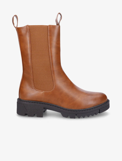 Boots montantes élastiquées - Camel - 5