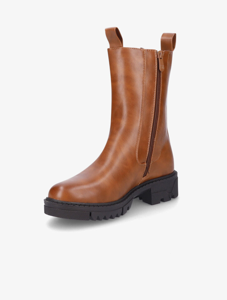 Boots montantes élastiquées - Camel - 3