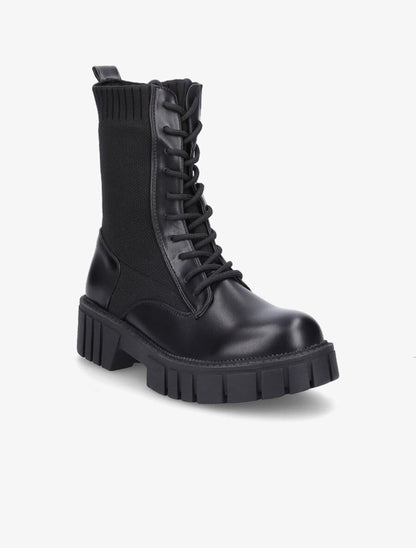 Bottines montantes à lacets - Noir - 2