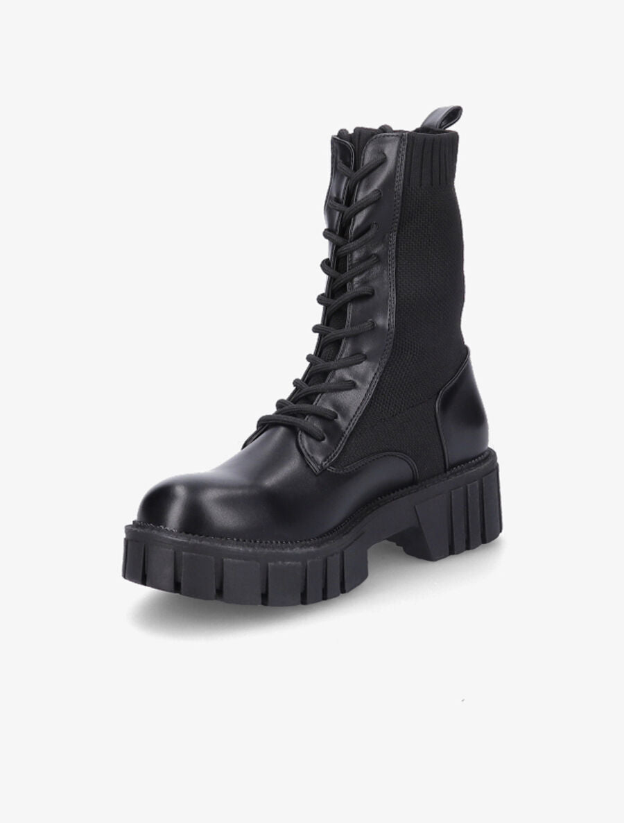 Bottines montantes à lacets - Noir - 3