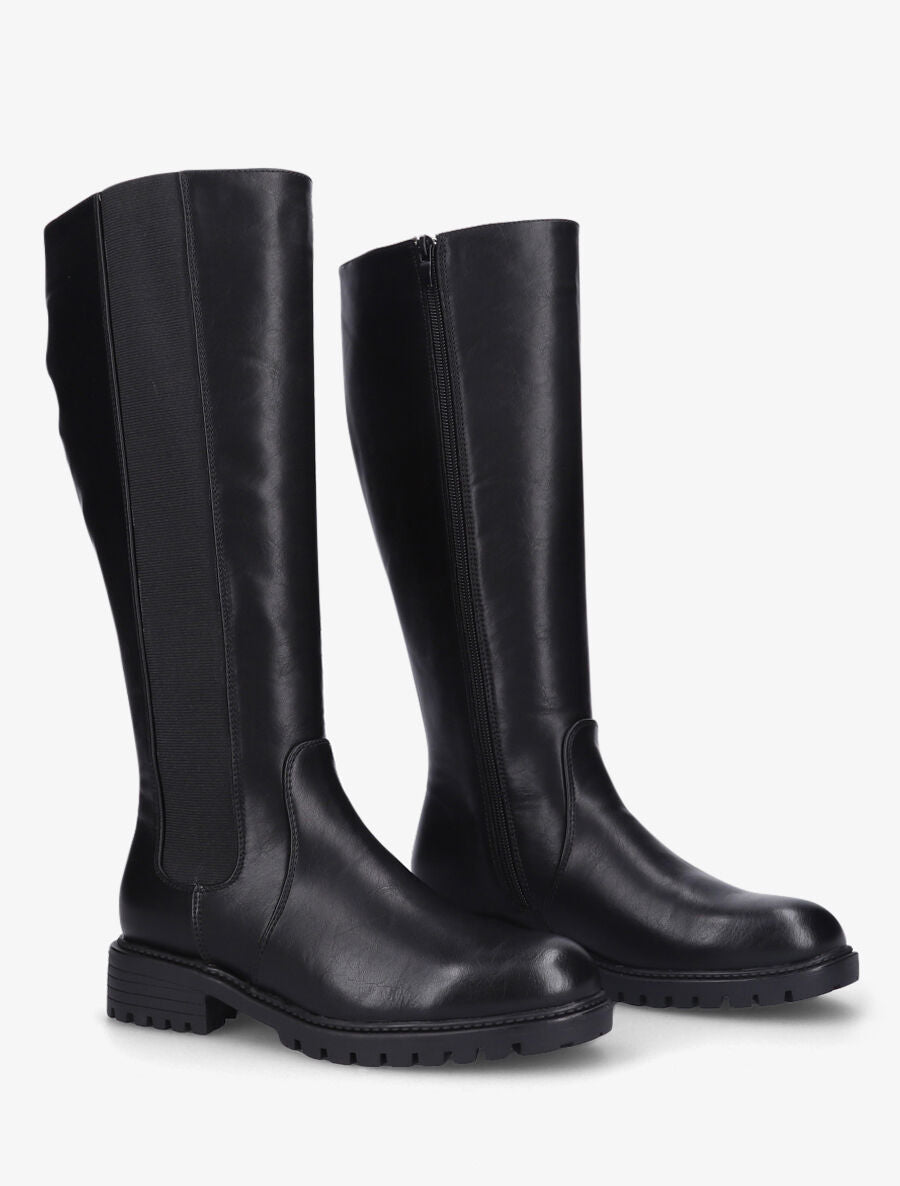 Bottes élastiquées à semelle crantée - Noir - 4