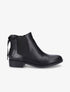Bottines à contrefort corseté effet python - Noir - 1