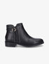 Bottines plates effet croco - Noir - 1