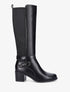 Bottes simili à côté élastiqué - Noir - 5