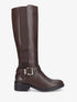 Bottes classiques élastiquées en simili - Marron - 1