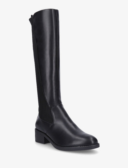 Bottes à contrefort en tissu - Noir - 2