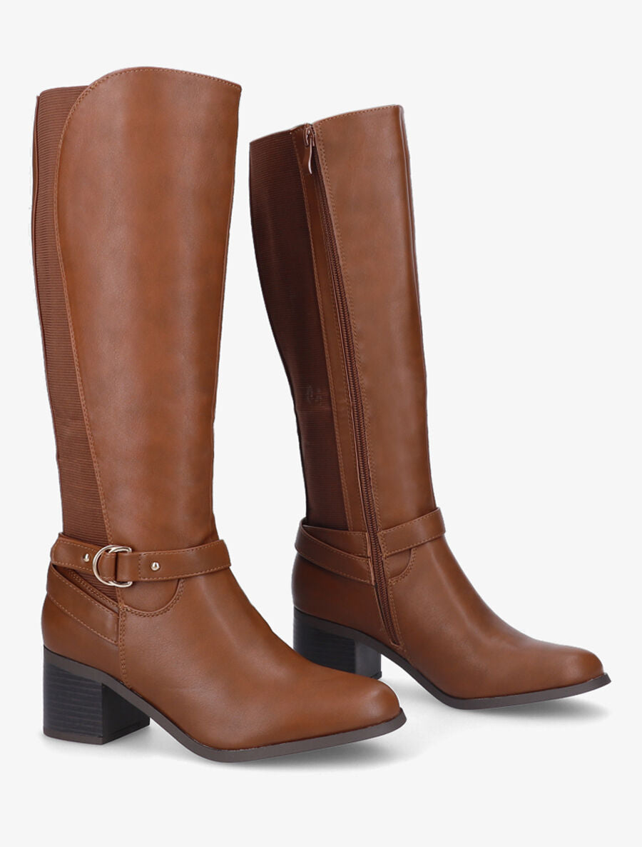 Bottes à contrefort élastiqué - Camel - 4