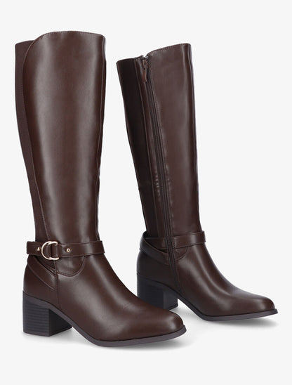 Bottes à contrefort élastiqué - Marron - 4