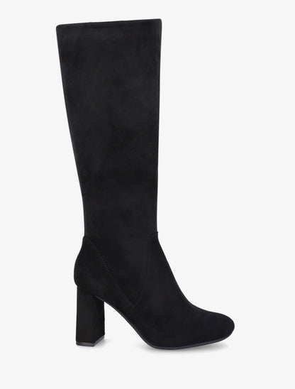 Bottes en suédine à découpe - Noir - 6