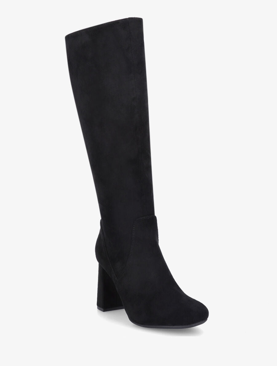 Bottes en suédine à découpe - Noir - 3