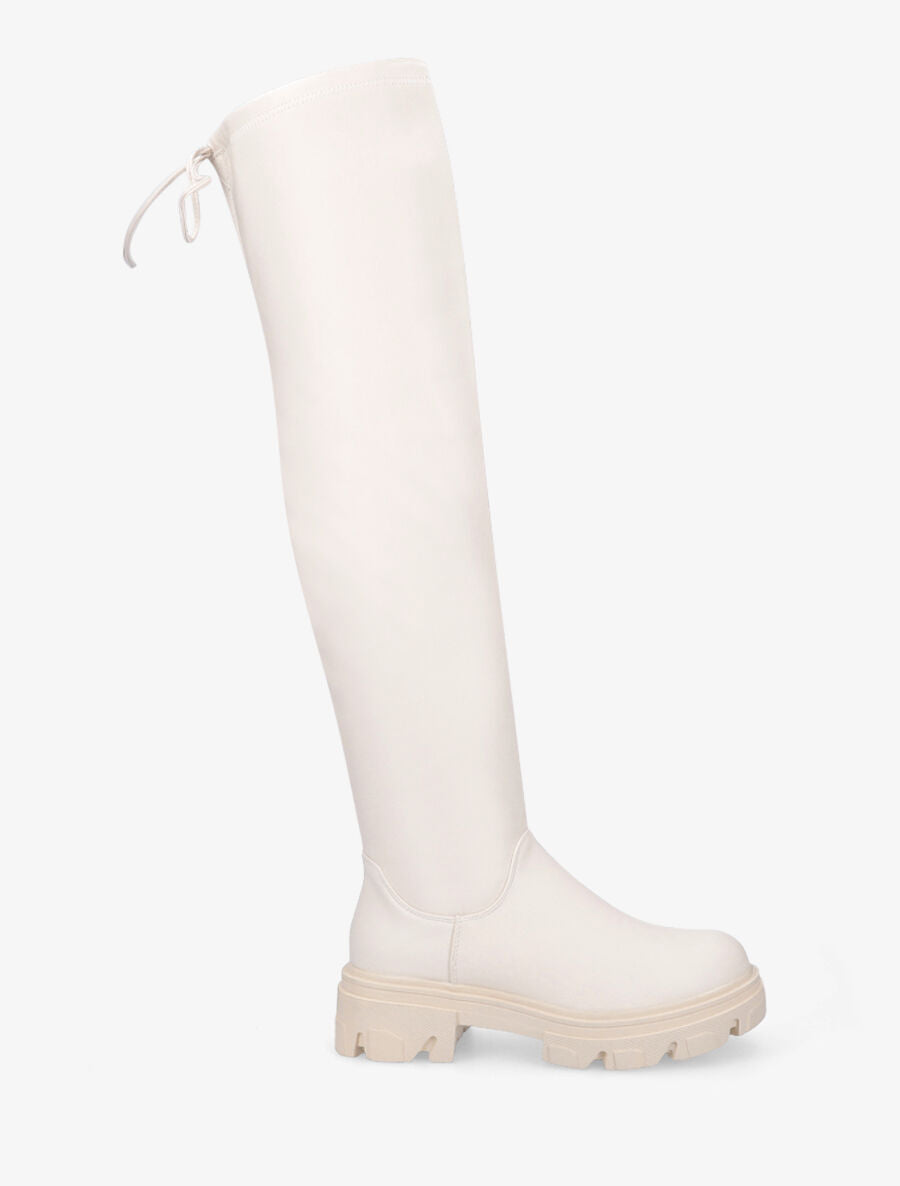 Cuissardes en simili avec cordons de serrage - Beige - 6