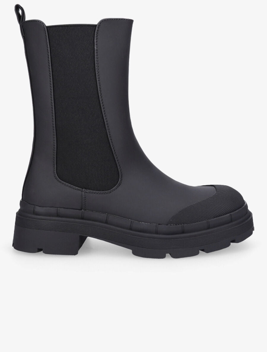 Boots montantes à côté élastiqué - Noir - 5