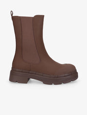 Boots montantes à côté élastiqué - Marron - 5
