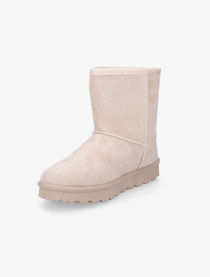Boots fourrées en suédine - Beige - 3