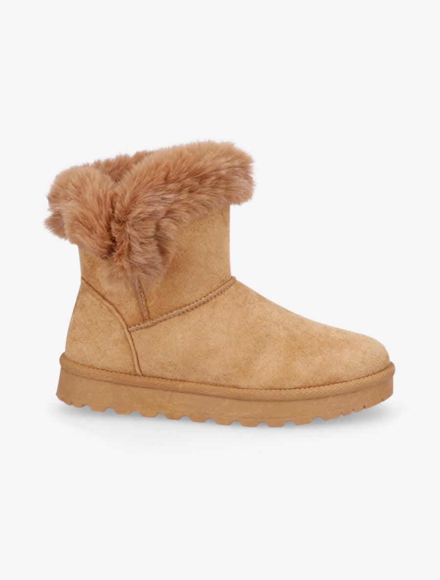 Boots à chevilles fourrées - Camel - 1