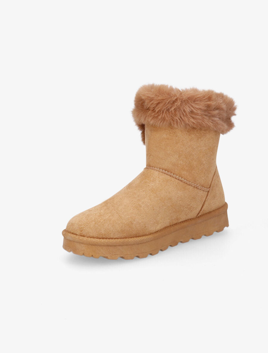 Boots à chevilles fourrées - Camel - 3