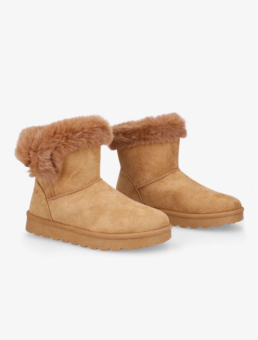 Boots à chevilles fourrées - Camel - 4