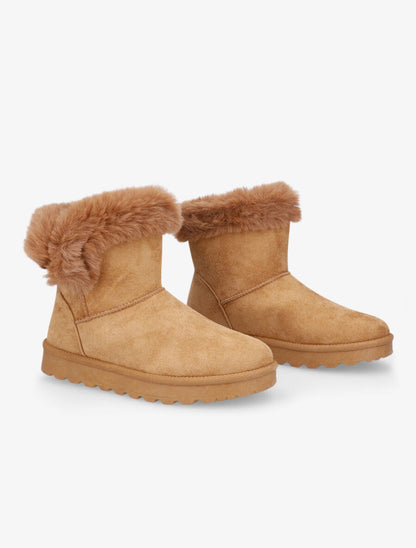 Boots à chevilles fourrées - Camel - 4