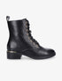 Boots lacées à empiècement doré - Noir - 5