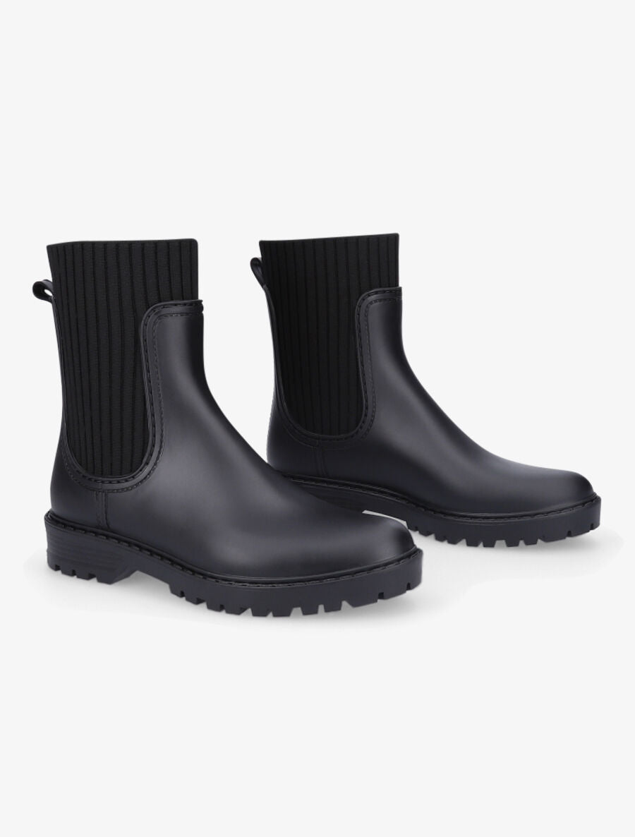 Bottines style chaussettes - Noir - 4