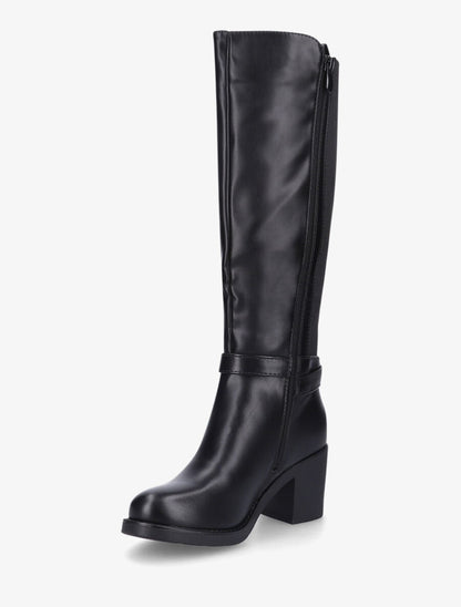 Bottes élastiquées à talon - Noir - 3