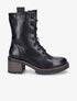 Bottines style rangers à talon - Noir - 1