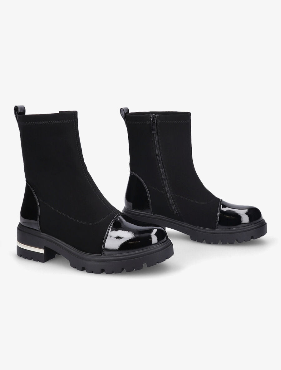 Bottines à bout vernis - Noir - 4