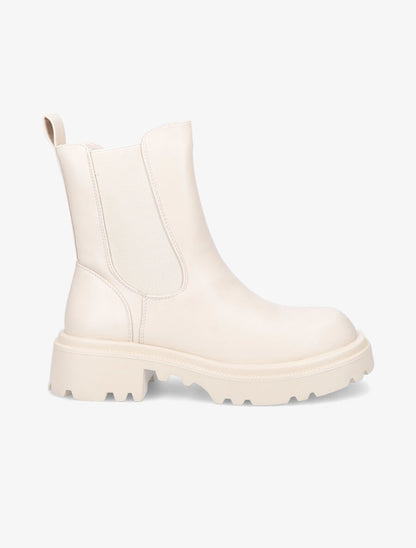 Boots élastiquées unies - Beige - 5