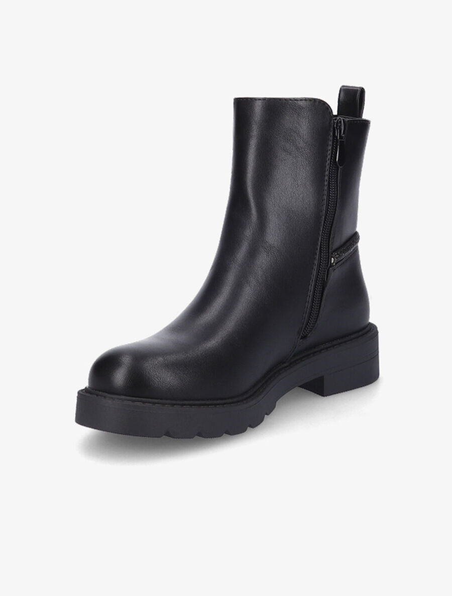 Bottines à liseré strassé - Noir - 3