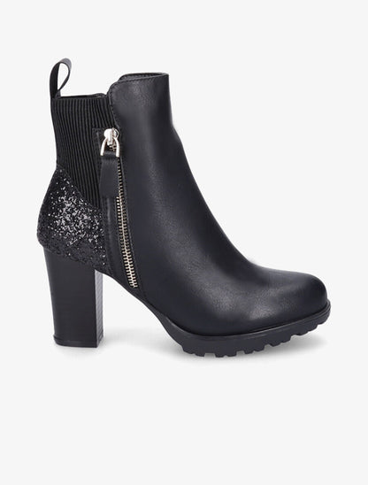 Bottines à contrefort pailleté - Noir - 5