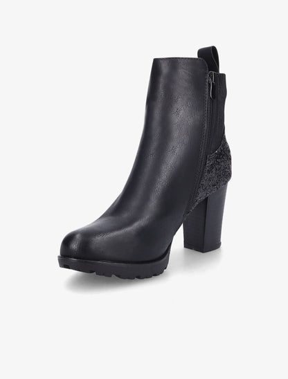 Bottines à contrefort pailleté - Noir - 3