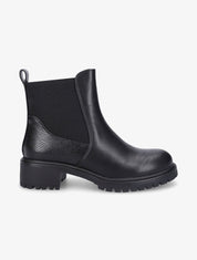 Bottines élastiquées à contrefort texturé - Noir - 1